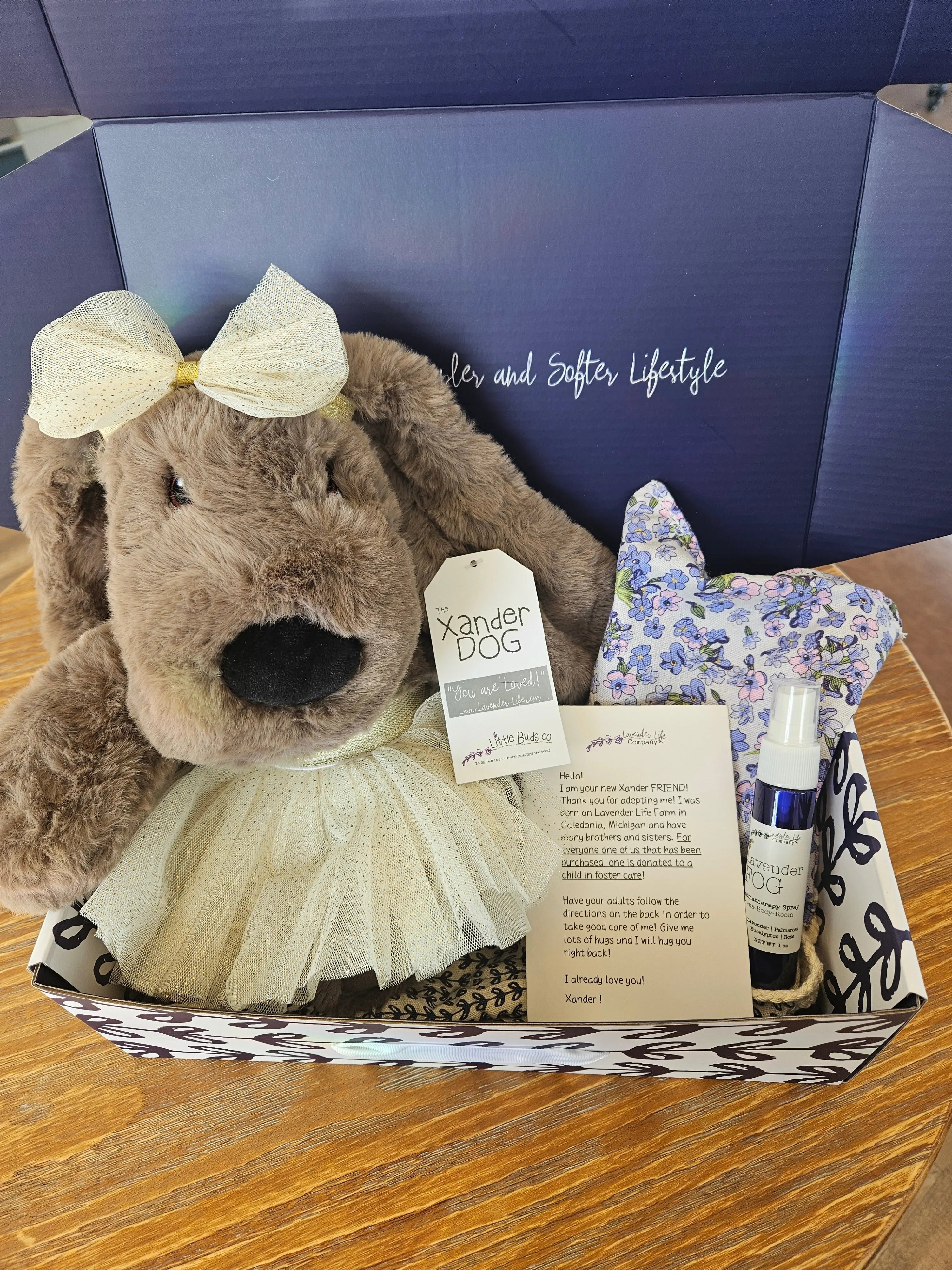 Xander Stuffed Dog Gift Set - With Clothing & More